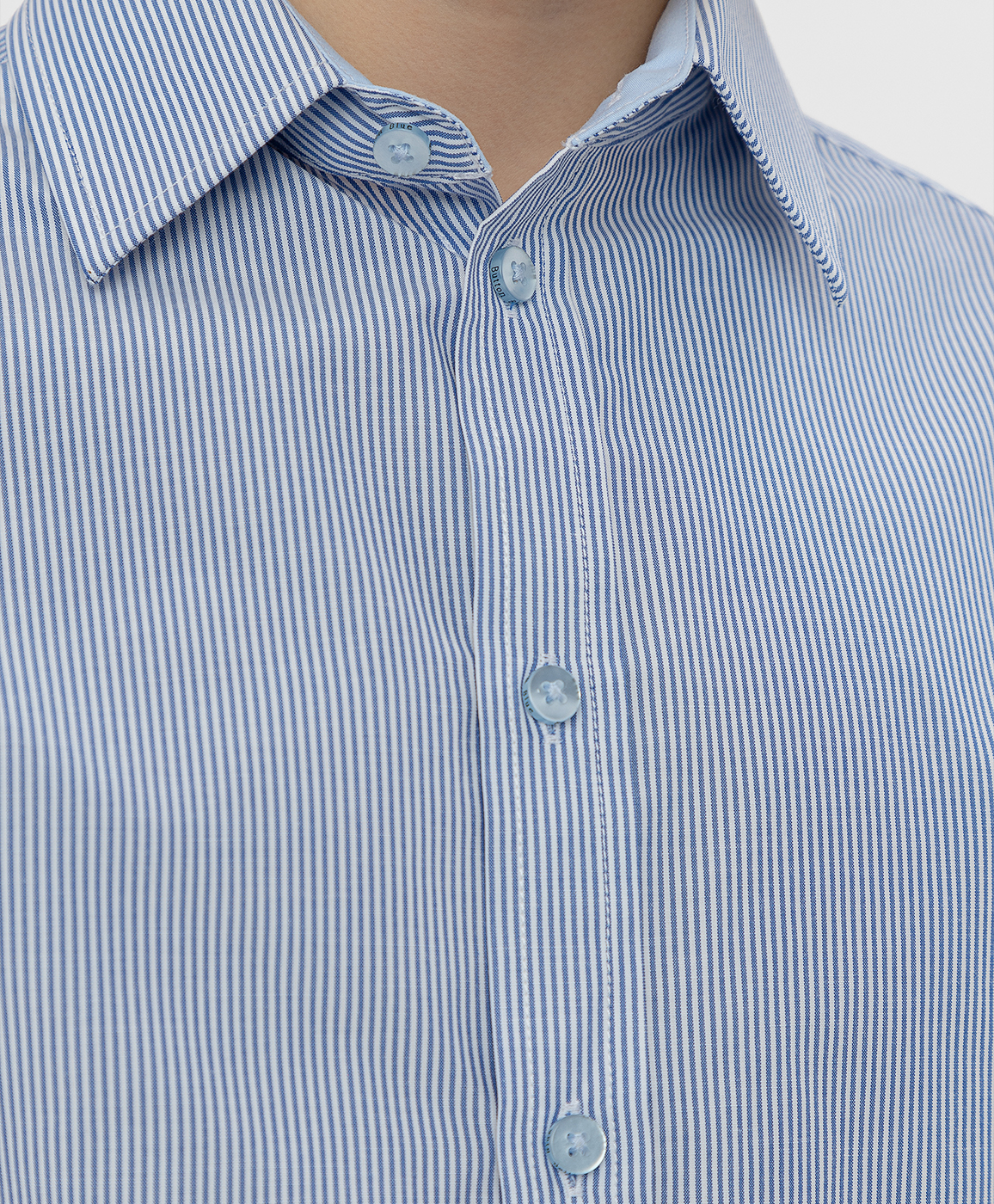 Голубая рубашка в полоску Button Blue