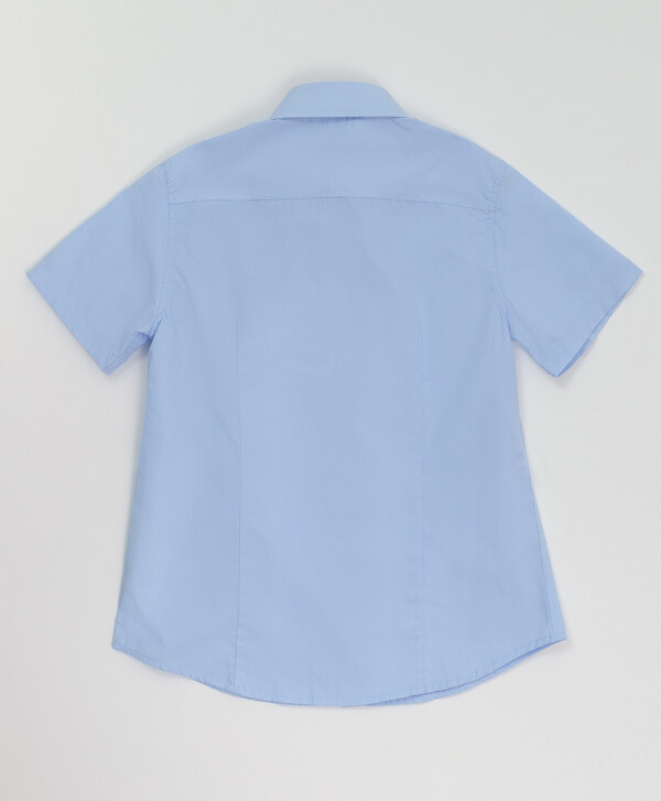 Голубая рубашка с коротким рукавом Button Blue