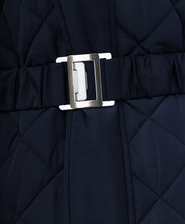 Темно-синяя демисезонная куртка Button Blue