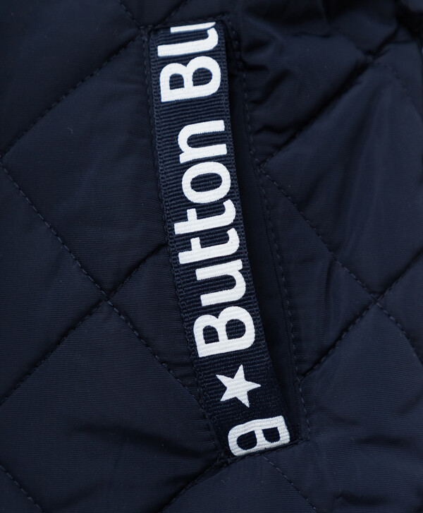 Темно-синяя демисезонная куртка Button Blue