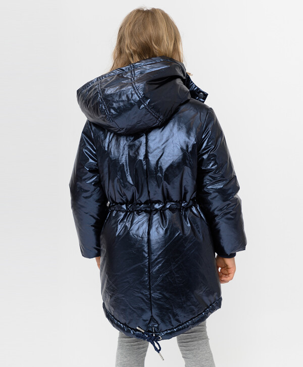 Синее демисезонное пальто Button Blue