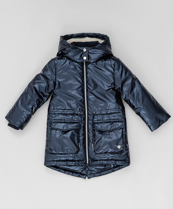 Синее демисезонное пальто Button Blue