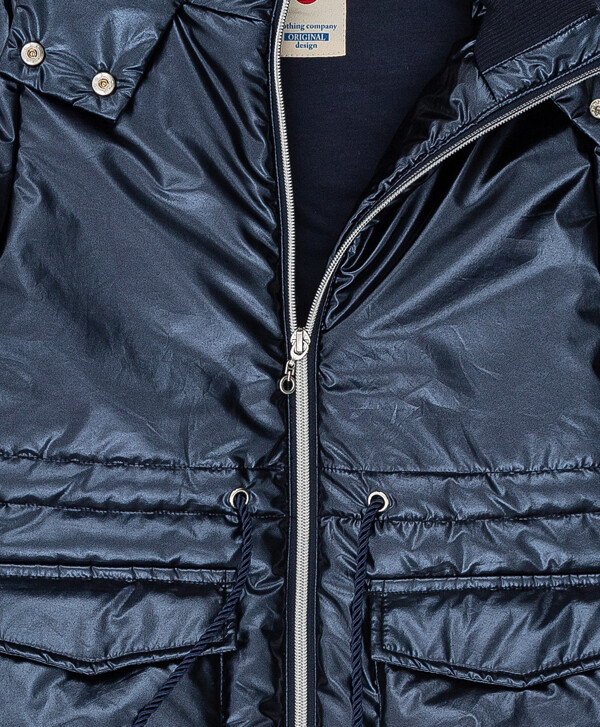 Синее демисезонное пальто Button Blue