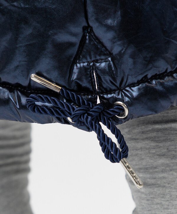Синее демисезонное пальто Button Blue