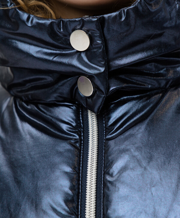 Синее демисезонное пальто Button Blue