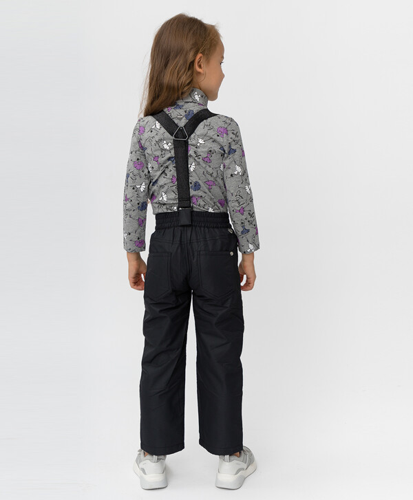 Утепленные черные брюки Button Blue