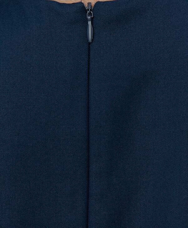 Синее платье с коротким рукавом Button Blue