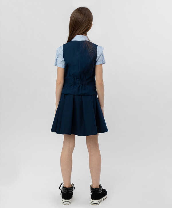 Синий классический жилет Button Blue