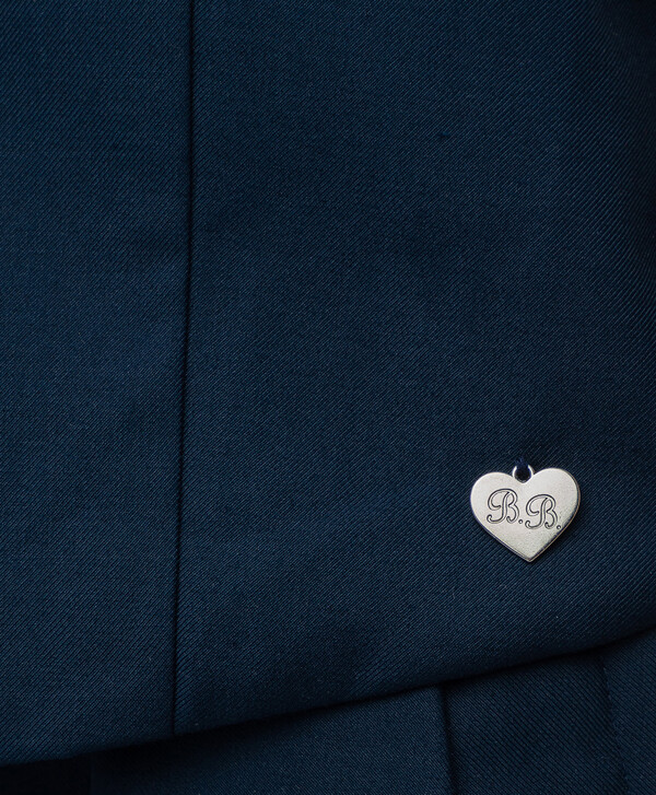 Синий классический жилет Button Blue