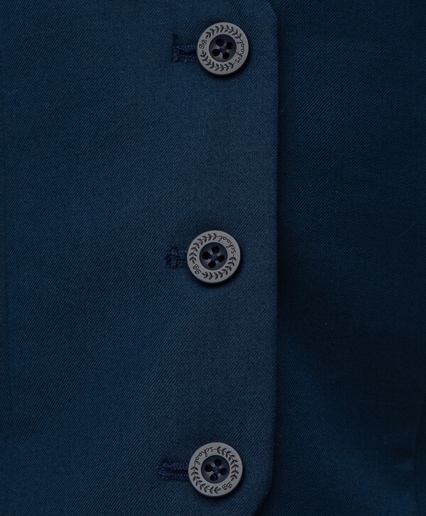 Синий классический жилет Button Blue
