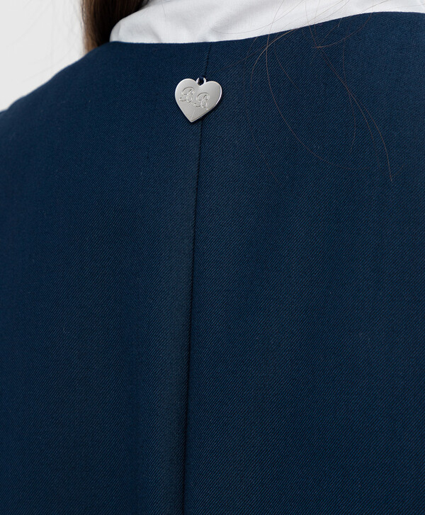 Синий удлиненный жилет Button Blue
