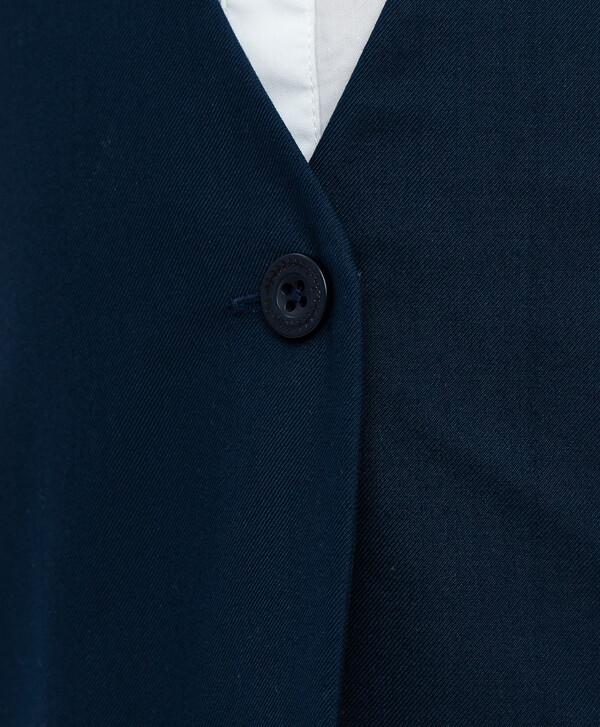 Синий удлиненный жилет Button Blue