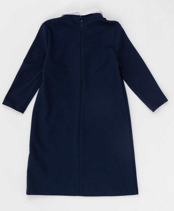 Синее платье с рукавом 3/4 Button Blue