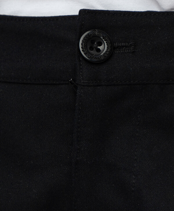 Черные твиловые брюки Button Blue