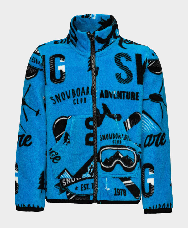 Толстовка флисовая синяя Button Blue