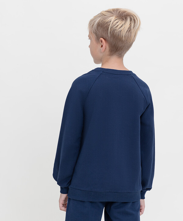 Футболка с длинным рукавом синяя Button Blue