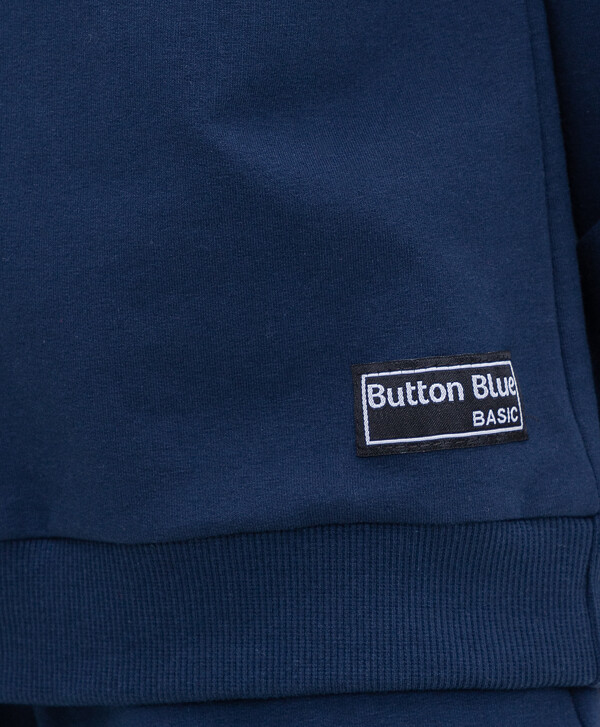 Футболка с длинным рукавом синяя Button Blue