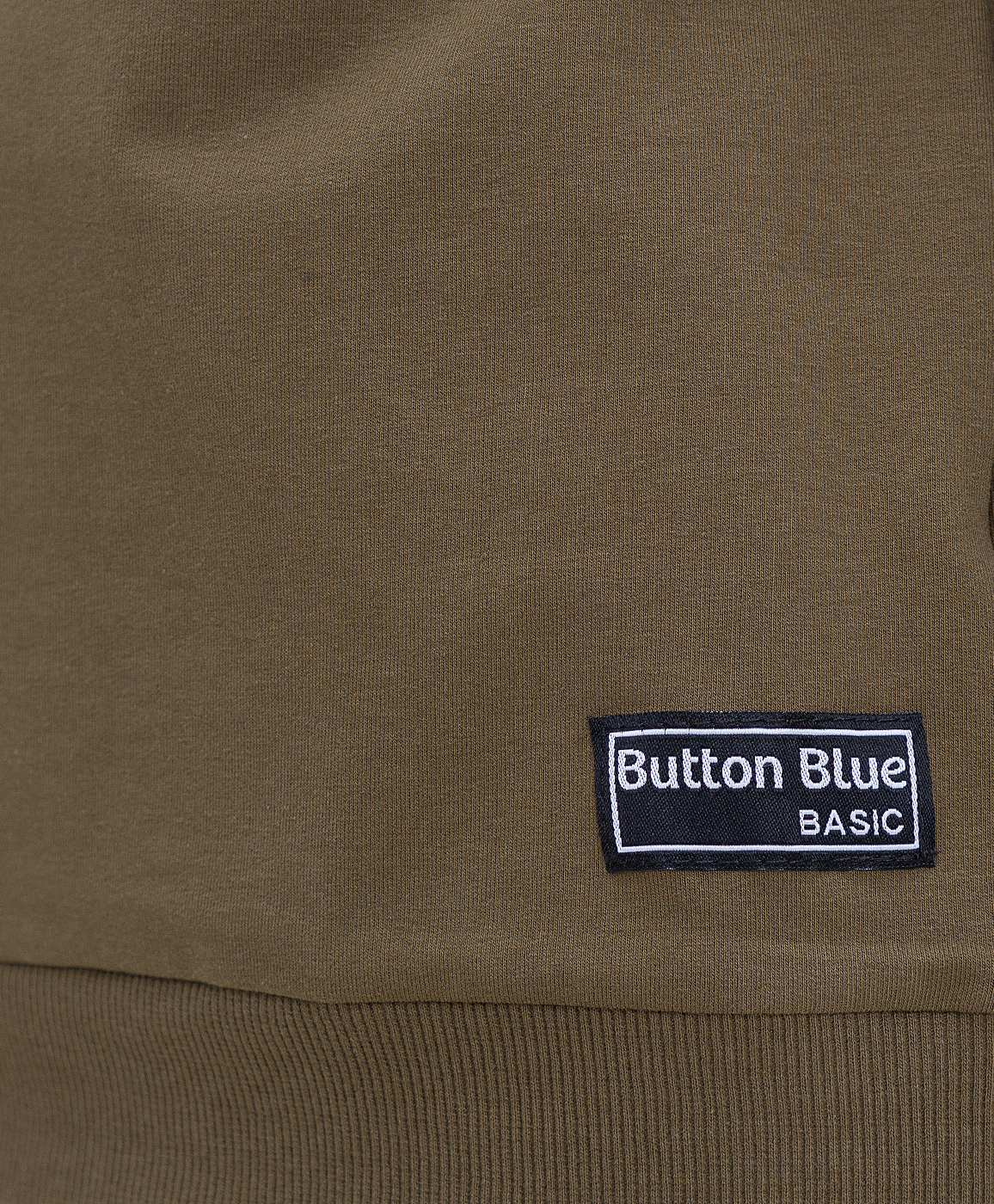Свитшот из футера хаки Button Blue