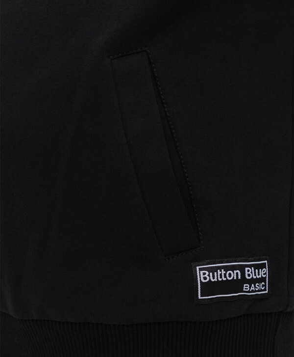 Толстовка с капюшоном черная Button Blue