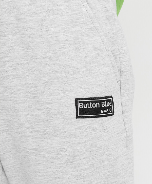 Брюки из футера серые Button Blue