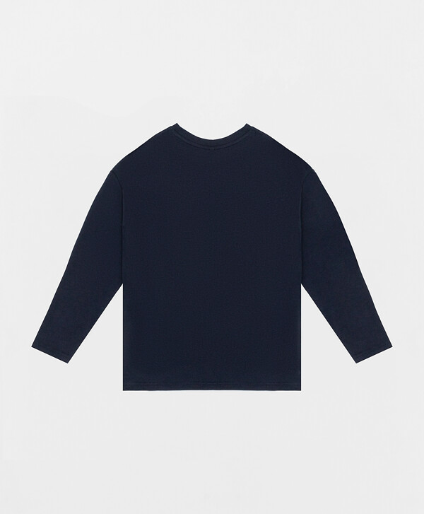 Футболка синяя с длинным рукавом Button Blue