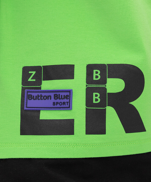 Футболка с длинным рукавом и патчем Button Blue