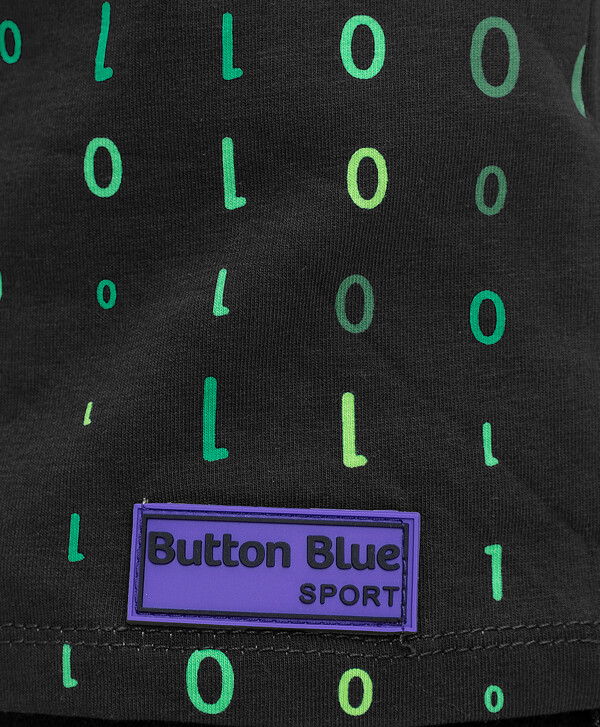 Футболка с длинным рукавом и патчем Button Blue