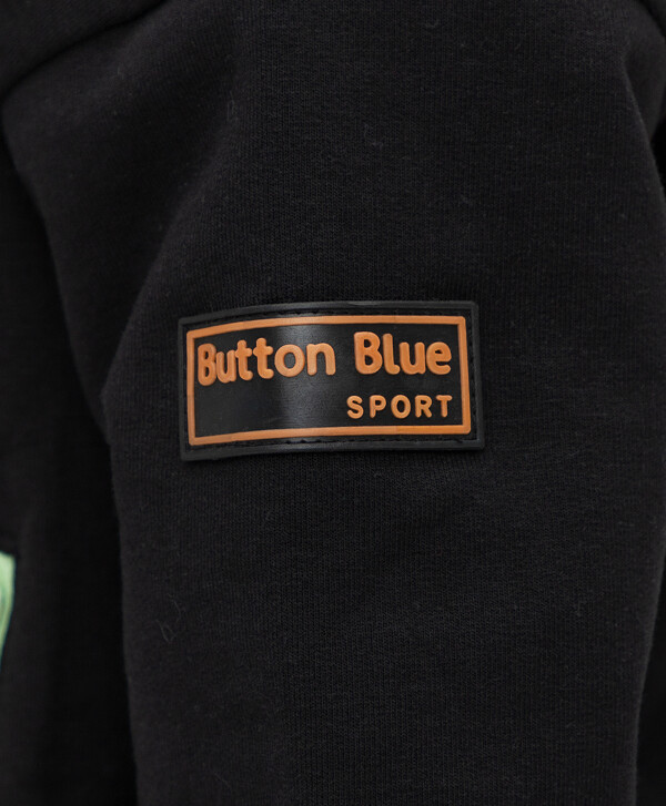 Толстовка на молнии с принтом Button Blue