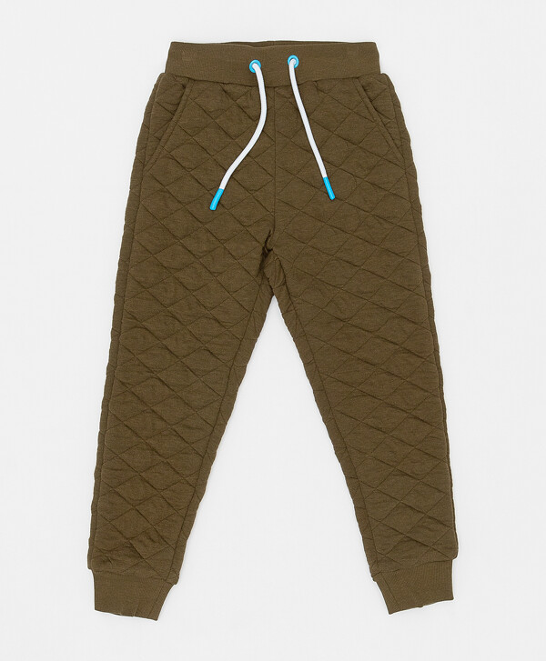 Брюки свободного кроя на резинке в стиле casual хаки Button Blue