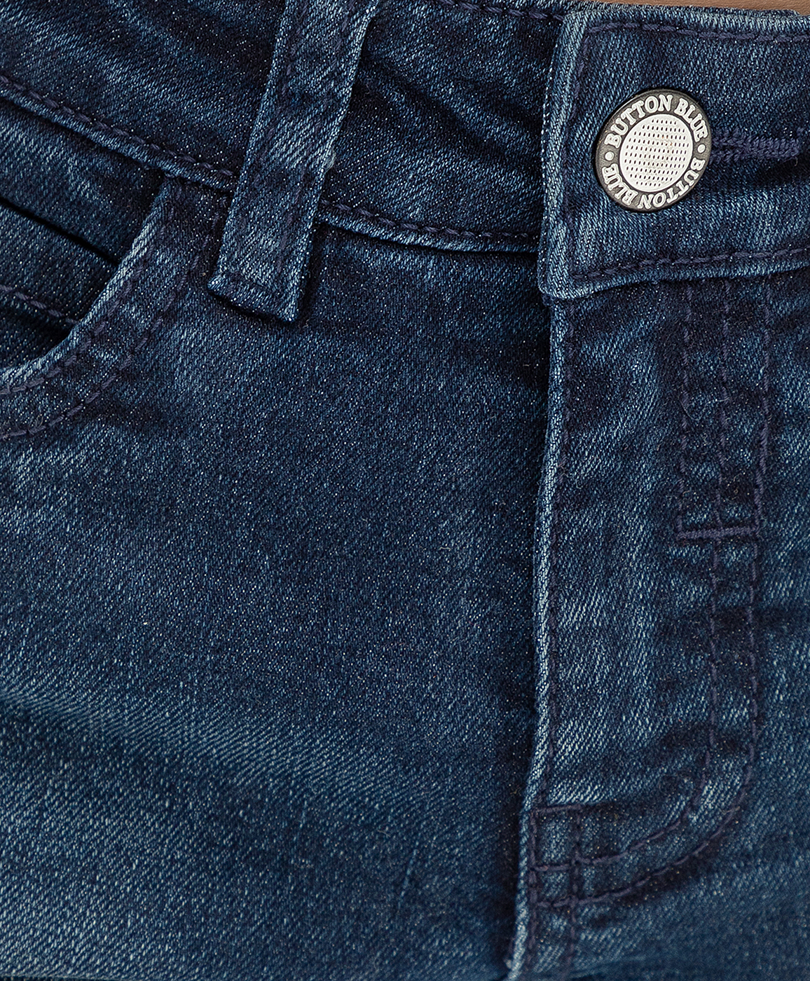 Джинсы утепленные с подкладкой и удобной посадкой темно-синие Button Blue