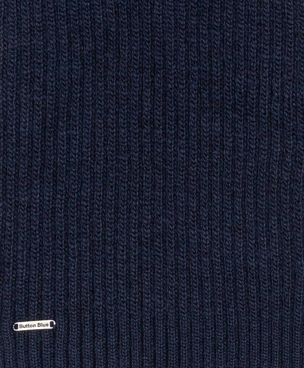 Шарф вязаный синий Button Blue