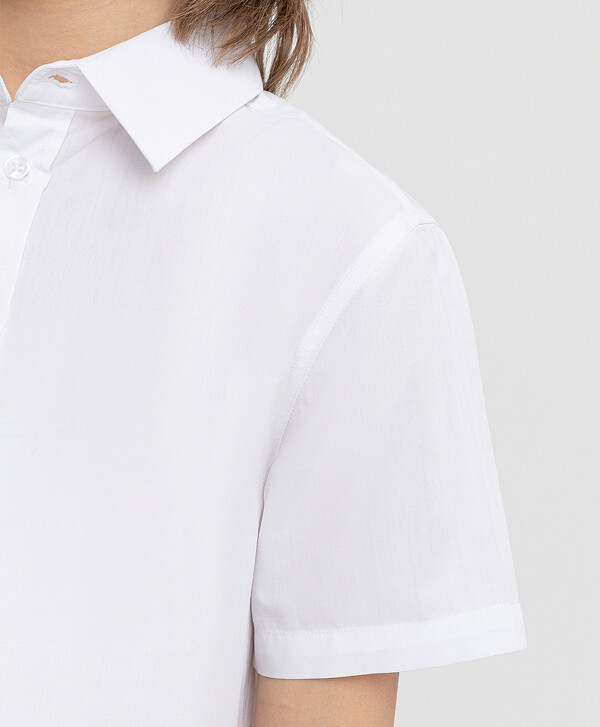 Сорочка белая с коротким рукавом Button Blue