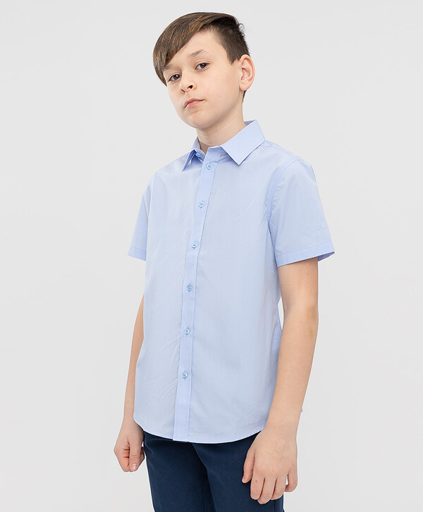 Сорочка голубая с коротким рукавом Button Blue