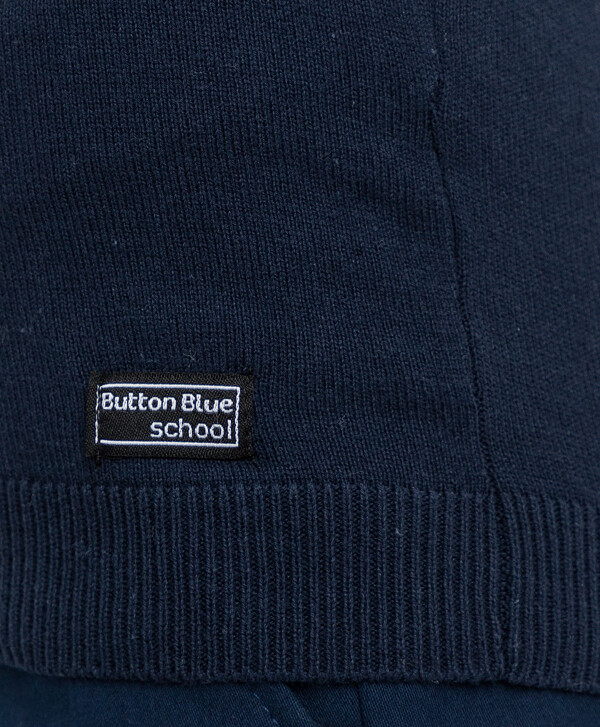 Жилет синий с V-образным вырезом Button Blue