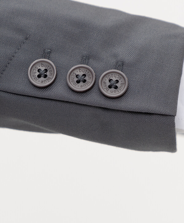 Пиджак серый двубортный Button Blue
