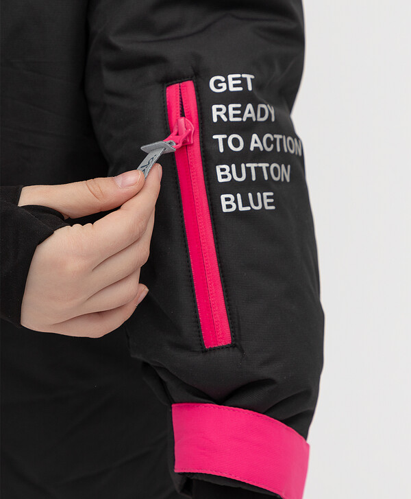 Куртка демисезонная черная Button Blue