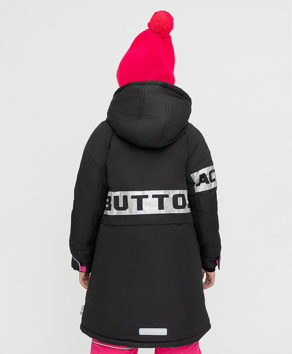 Полупальто зимнее черное Button Blue