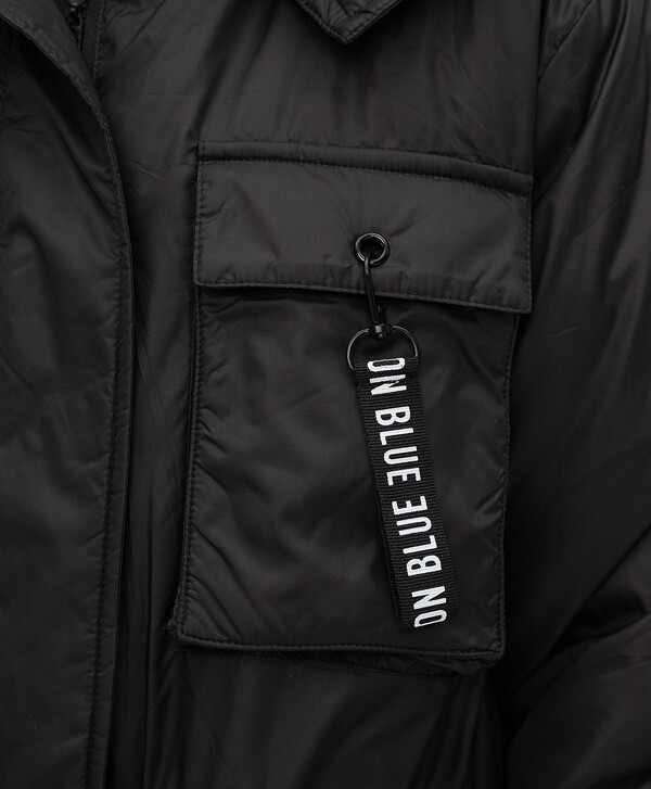 Пальто демисезонное черное Button Blue