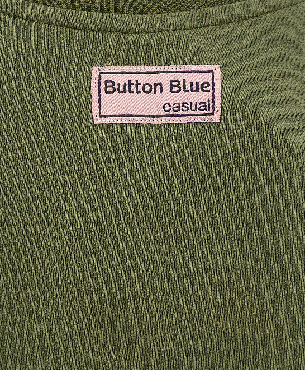 Платье из футера хаки Button Blue