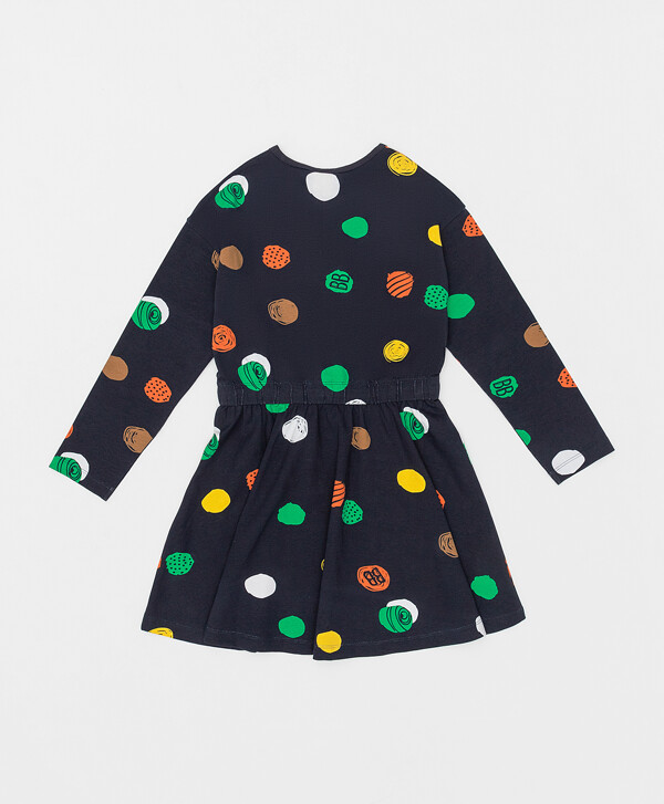 Платье синее с кругами Button Blue