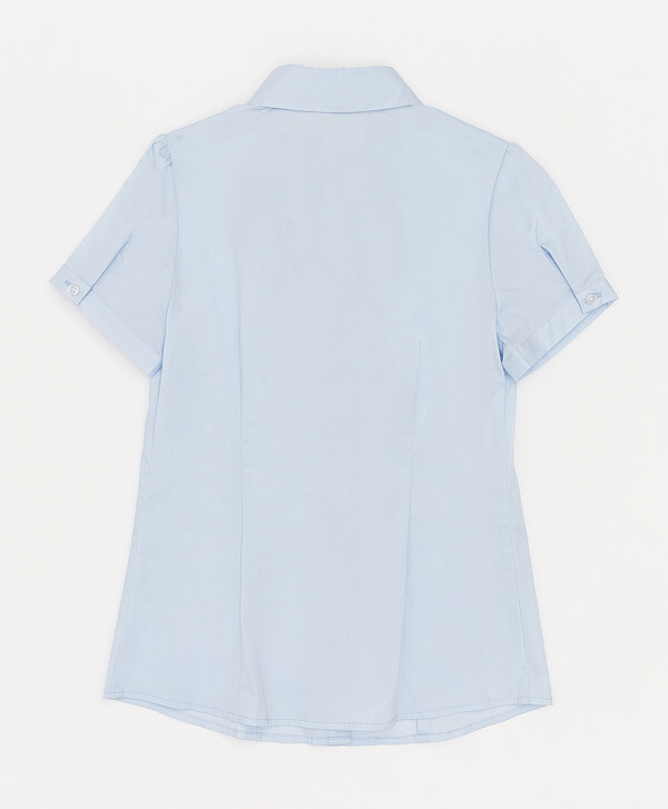 Блузка голубая с коротким рукавом Button Blue