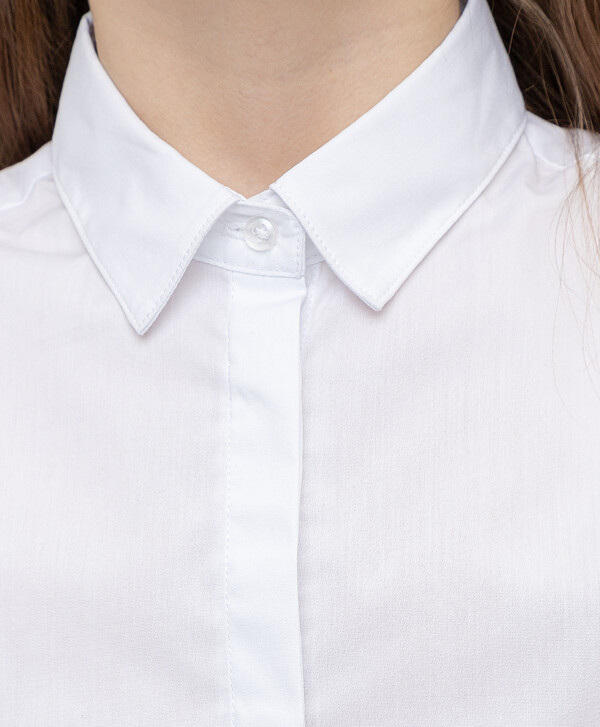 Блузка белая с коротким рукавом Button Blue