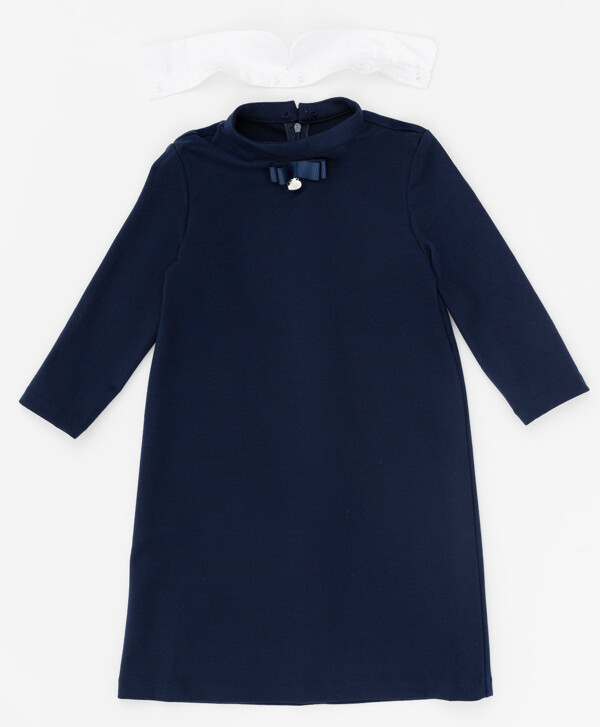 Платье синее с воротником Button Blue