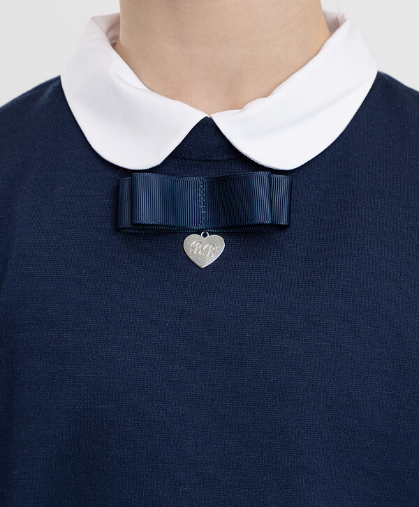 Платье синее с воротником Button Blue