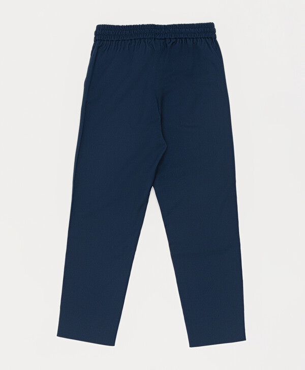 Брюки базовые прямого кроя из мягкой ткани синие Button Blue
