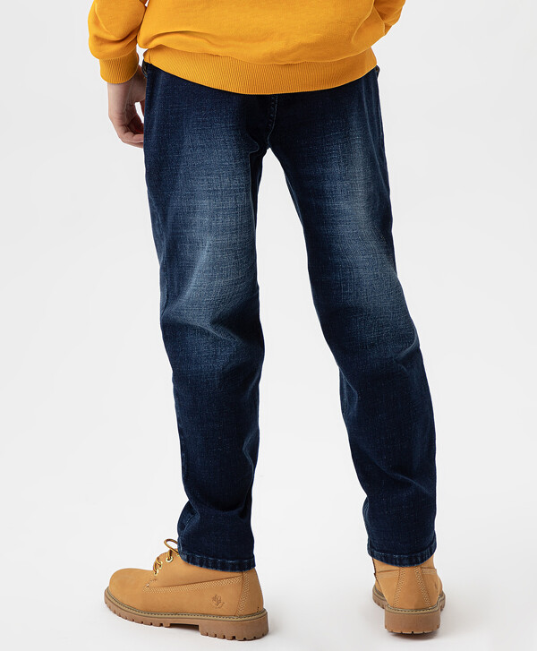Джинсы прямого кроя dad fit в стиле 80-х синие Button Blue