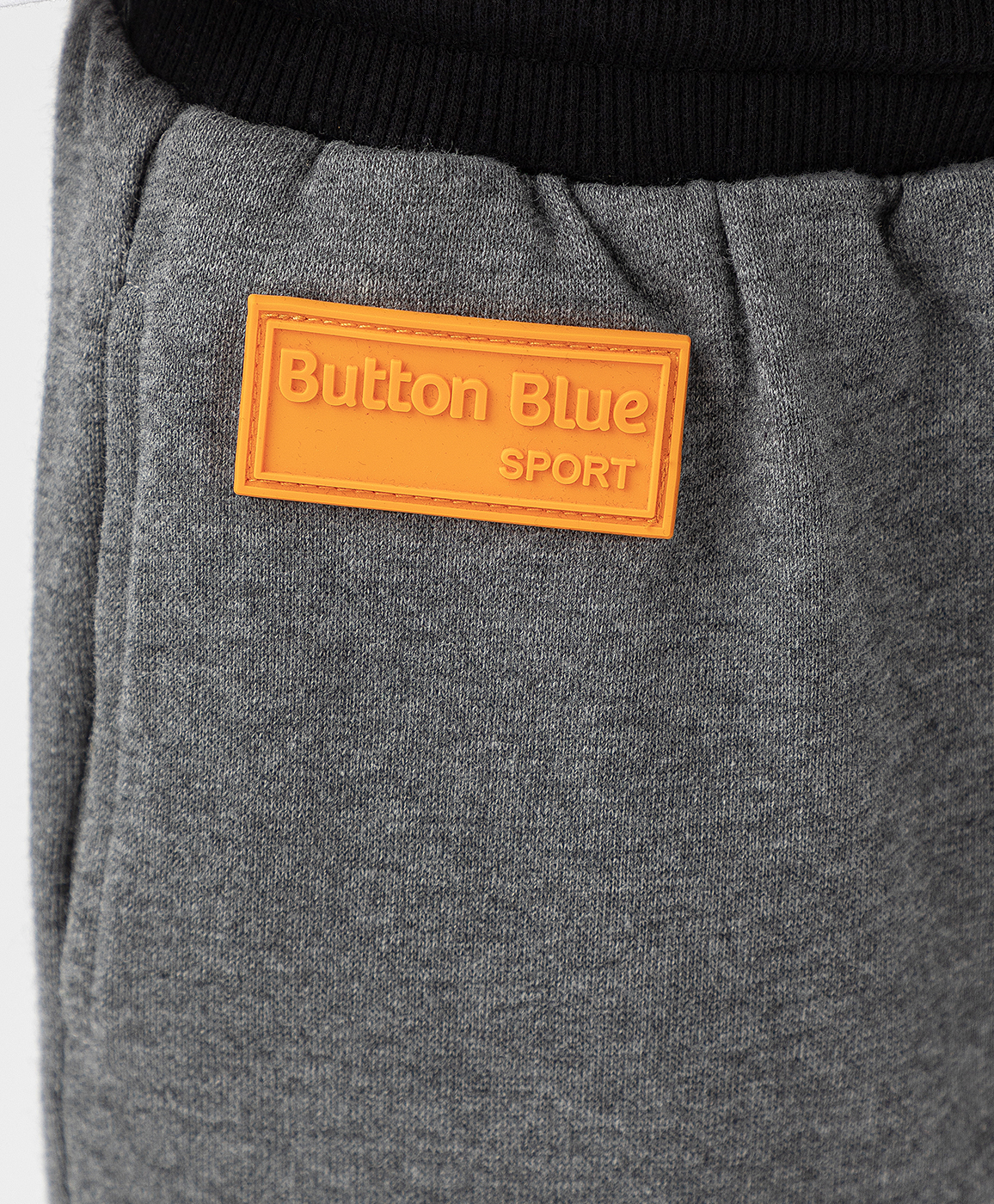 Брюки-джоггеры из флиса серые Button Blue