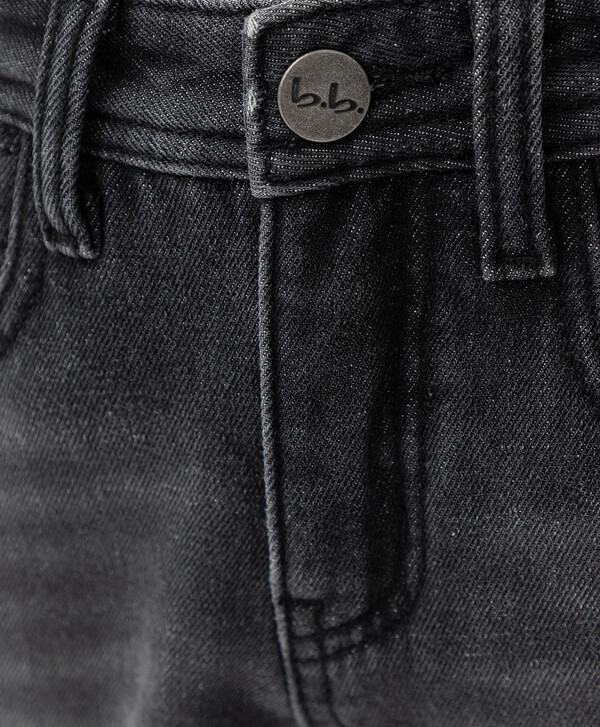Джинсы regular с подкладкой из флиса черные Button Blue