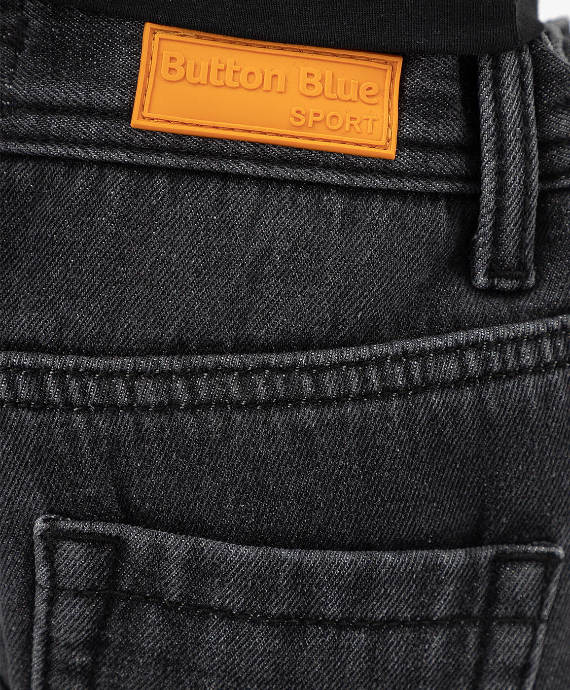 Джинсы regular с подкладкой из флиса черные Button Blue