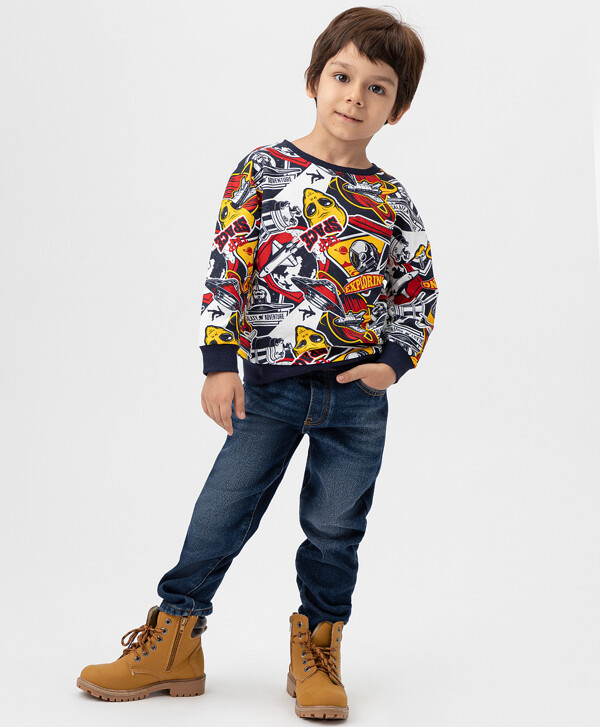 Джинсы dad fit подкладкой синие Button Blue